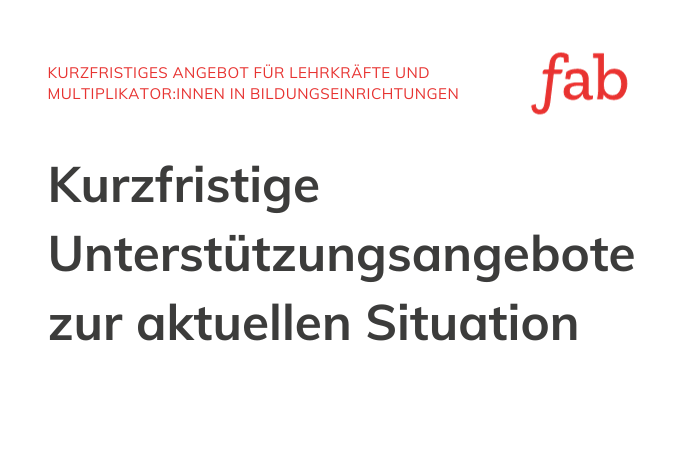 Kurzfristiges Angebot für LehrkräftE und Multiplikator:innen in Bildungseinrichtungen Fachstelle Antisemitismus Brandenburg